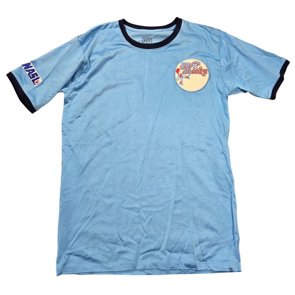 Vintage Ebbets Field Flannels Minnesota Kicks NASL Ringer T-Shirt Mens S USA